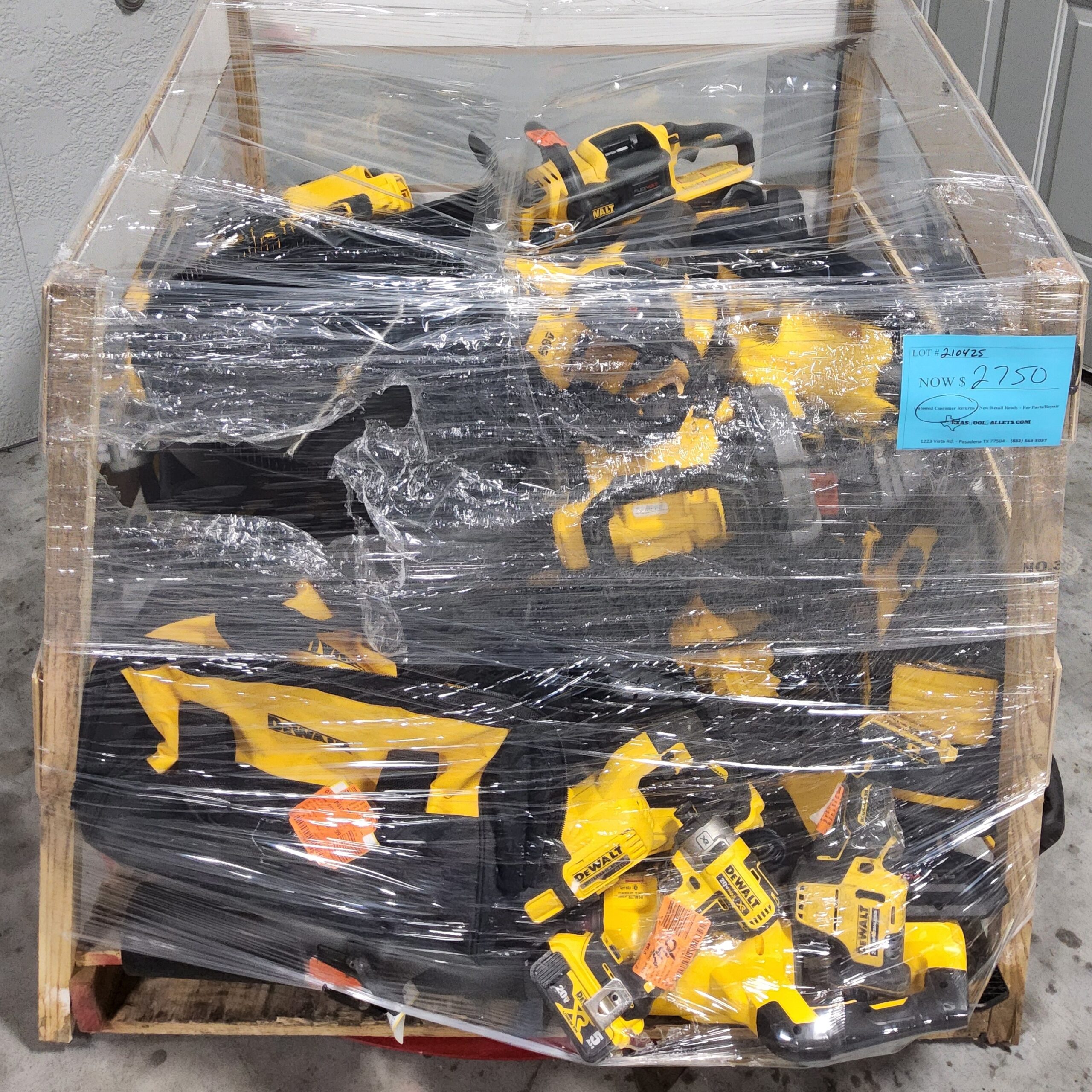20250423_103332-scaled-1.jpg DEWALT LOOSE TOOL PALLET – LOT ID: 210425 – AS-IS Untested Customer Returns - Image 1