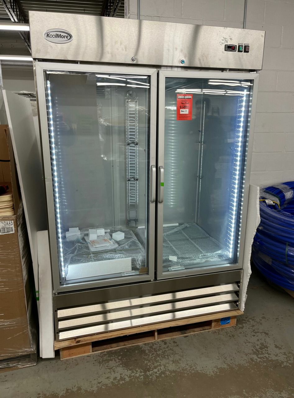 Koolmore 54 in. Two Glass Door Reach-In Freezer Koolmore 54 in. Two Glass Door Reach-In Freezer